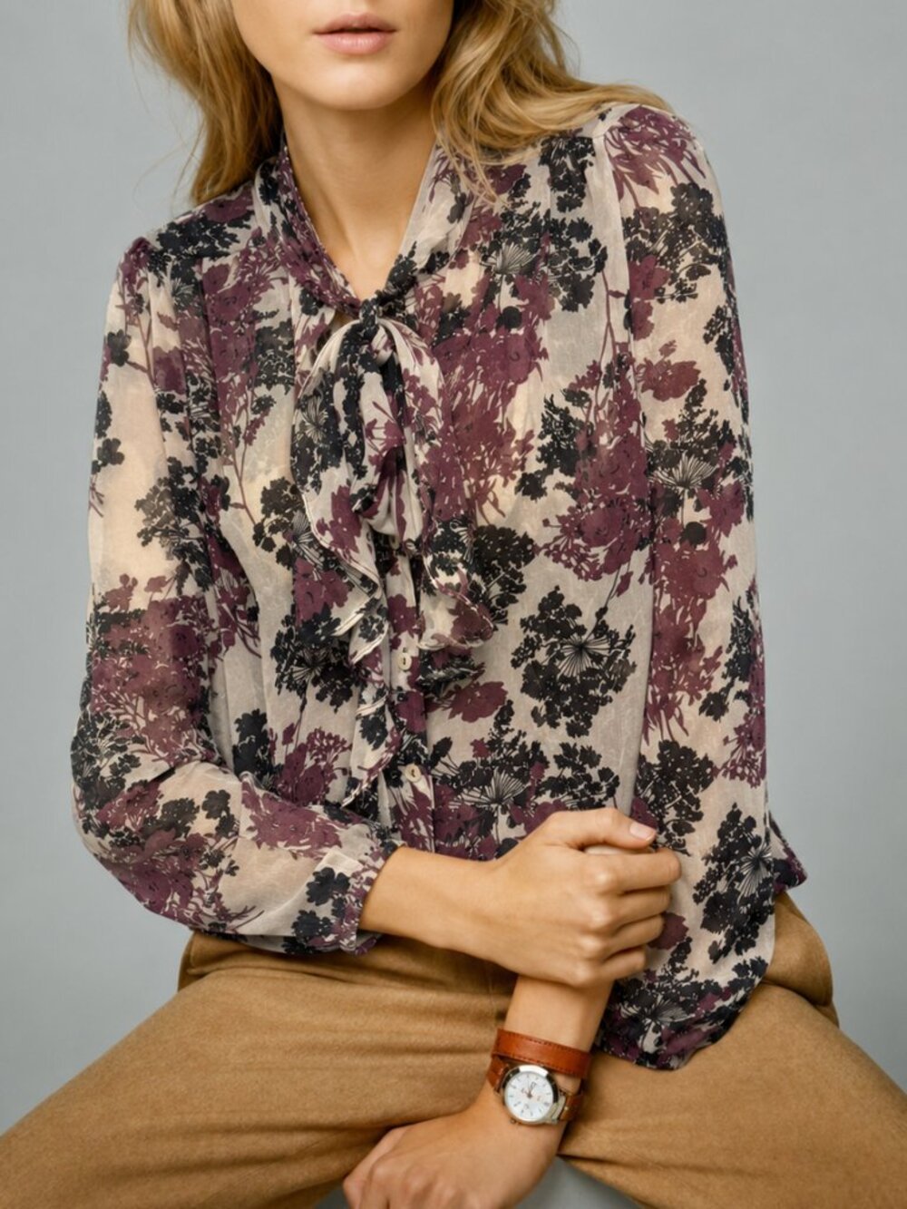 Floral Print with Front Bow (1046)